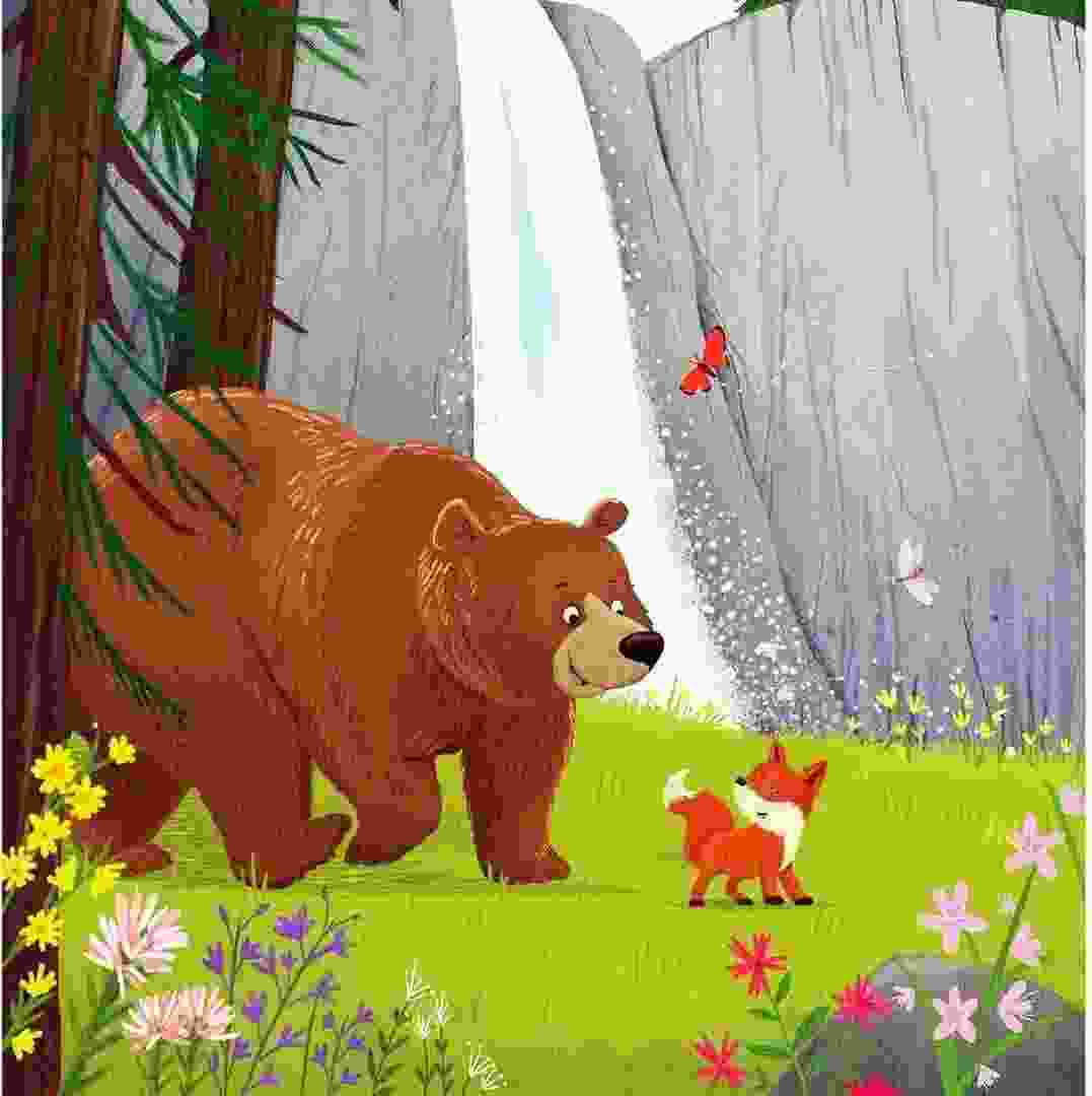 The fox and the bear. Fox and a Bear милые иллюстрации. Bear children book. Медведь 3д картинка. Мишка дотрагивается до земли рисунок.